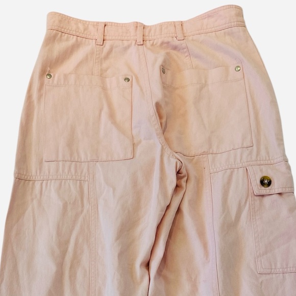 By Anthropologie The Carson Utility Barrel Pants in Pink - Picture 10 of 12